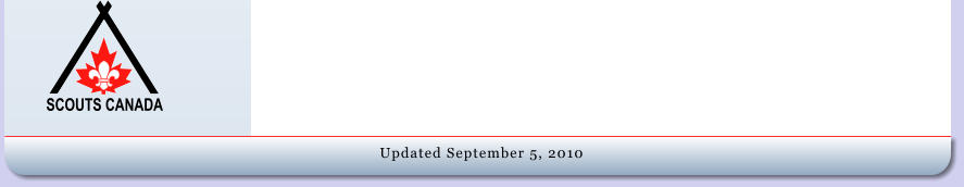 SCOUTS CANADA Updated September 5, 2010